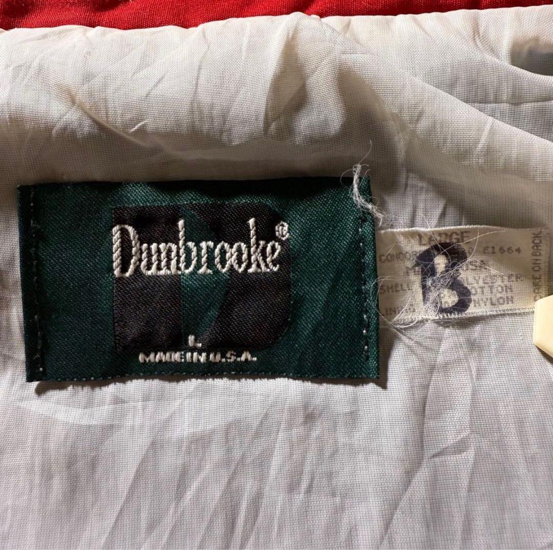 DunbrookeジップアップブルゾンUSA製古着ブラック短丈刺繍ロゴ80s美品