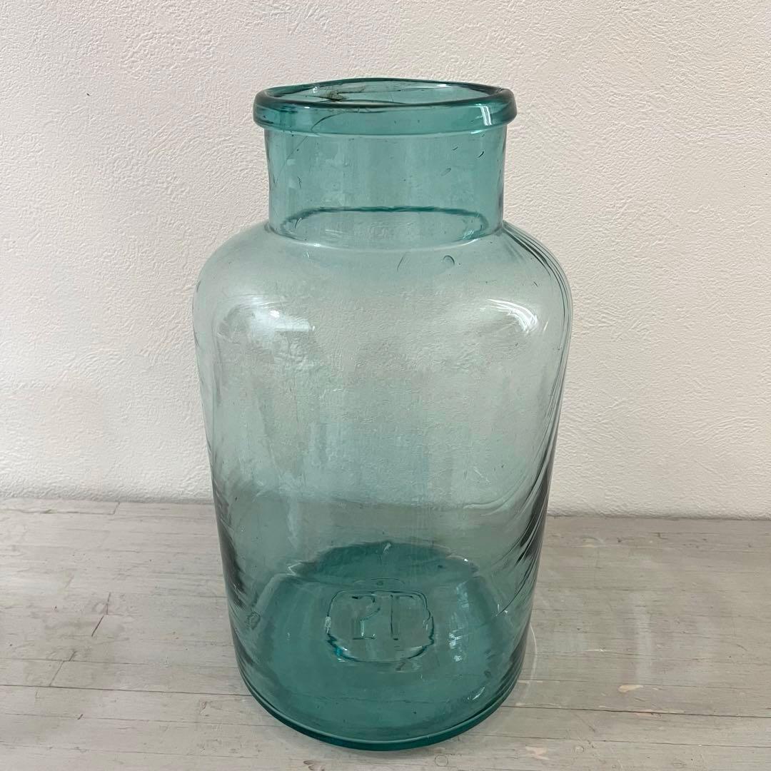 最終値下げ❗️フランスアンティーク 大きめ ガラスボトル 花瓶