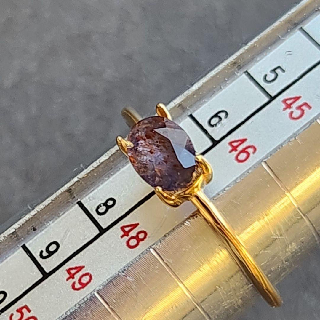 【再販】ブラッドショットアイオライトサンストーンのリング✩.*˚天然石