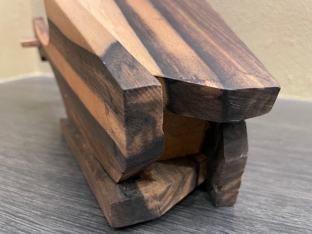 黒柿　花瓶立て　花器