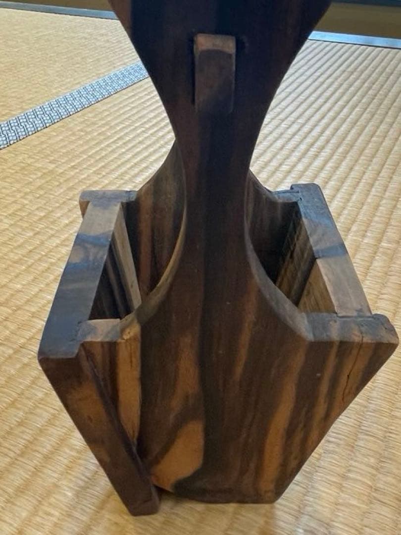 黒柿　花瓶立て　花器