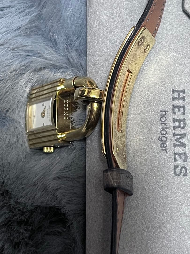 エルメス ケリーウォッチ 純正オーストリッチ ヴィンテージ 稼働品