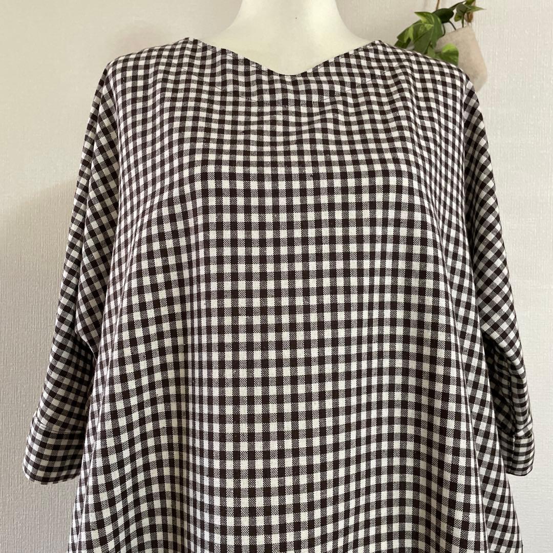 ＆LOVE様　ギンガムチェック　エプロン　ワンピース