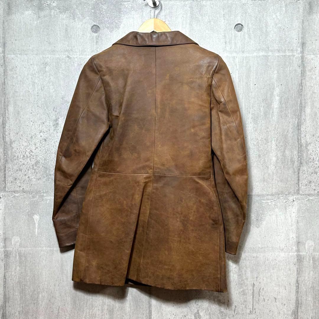 ⭐️希少⭐️agnes b. SPECIAL レザーコート　牛革　ブラウン
