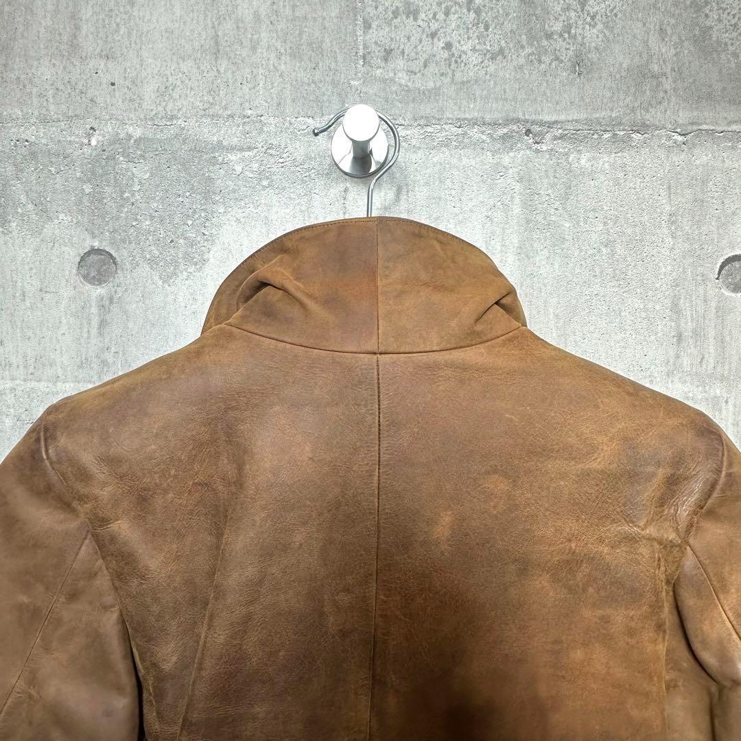 ⭐️希少⭐️agnes b. SPECIAL レザーコート　牛革　ブラウン