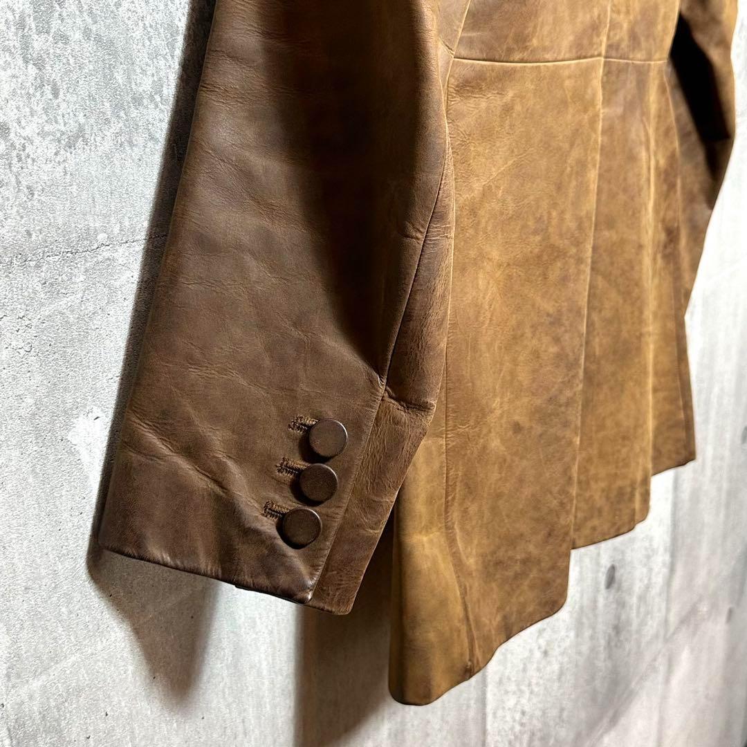 ⭐️希少⭐️agnes b. SPECIAL レザーコート　牛革　ブラウン