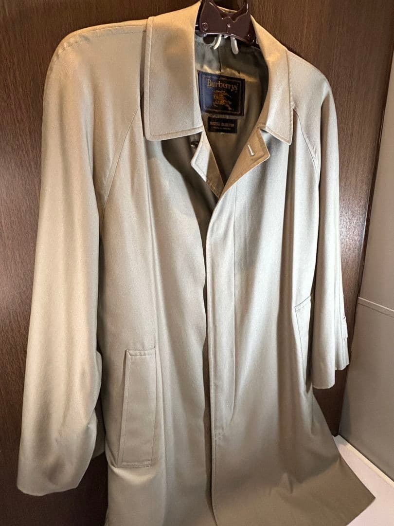 Burberrysメンズステンカラーコート　裏地無地