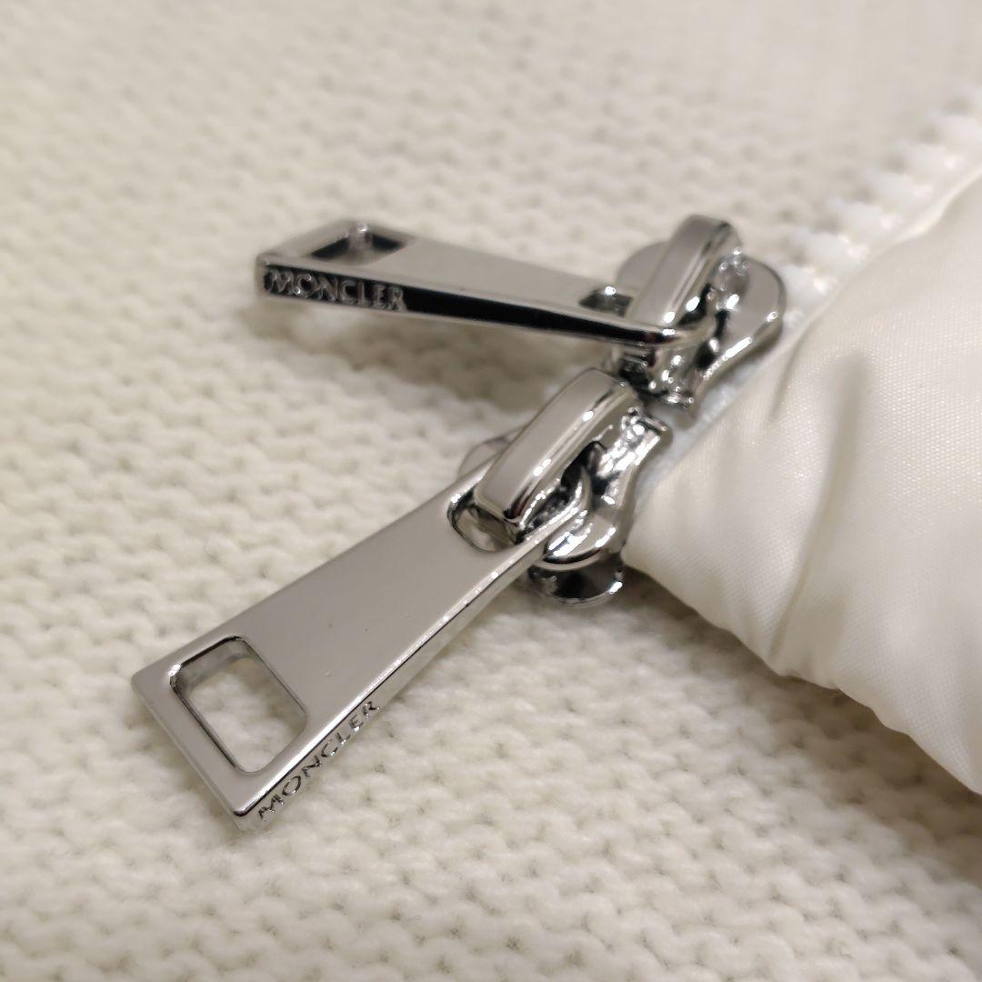 モンクレール ダウン×ニット ハイブリッドダウンカーディガン アイボリー S