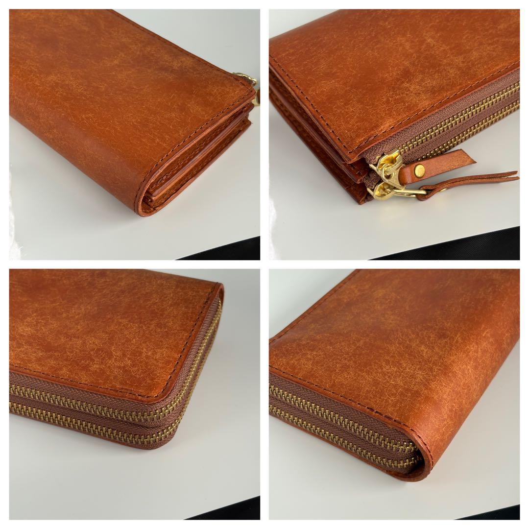 ryu 長財布　L ジップ　ダブル　ファスナー　イタリアンレザー　レア　メンズ