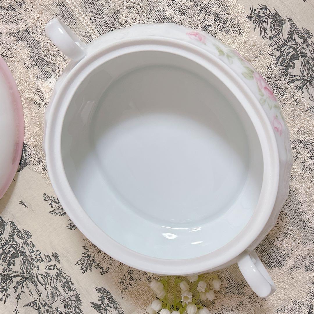 新品スープチューリン キャサリン柄プランドパリ陶器キャセロール/イマン マニー