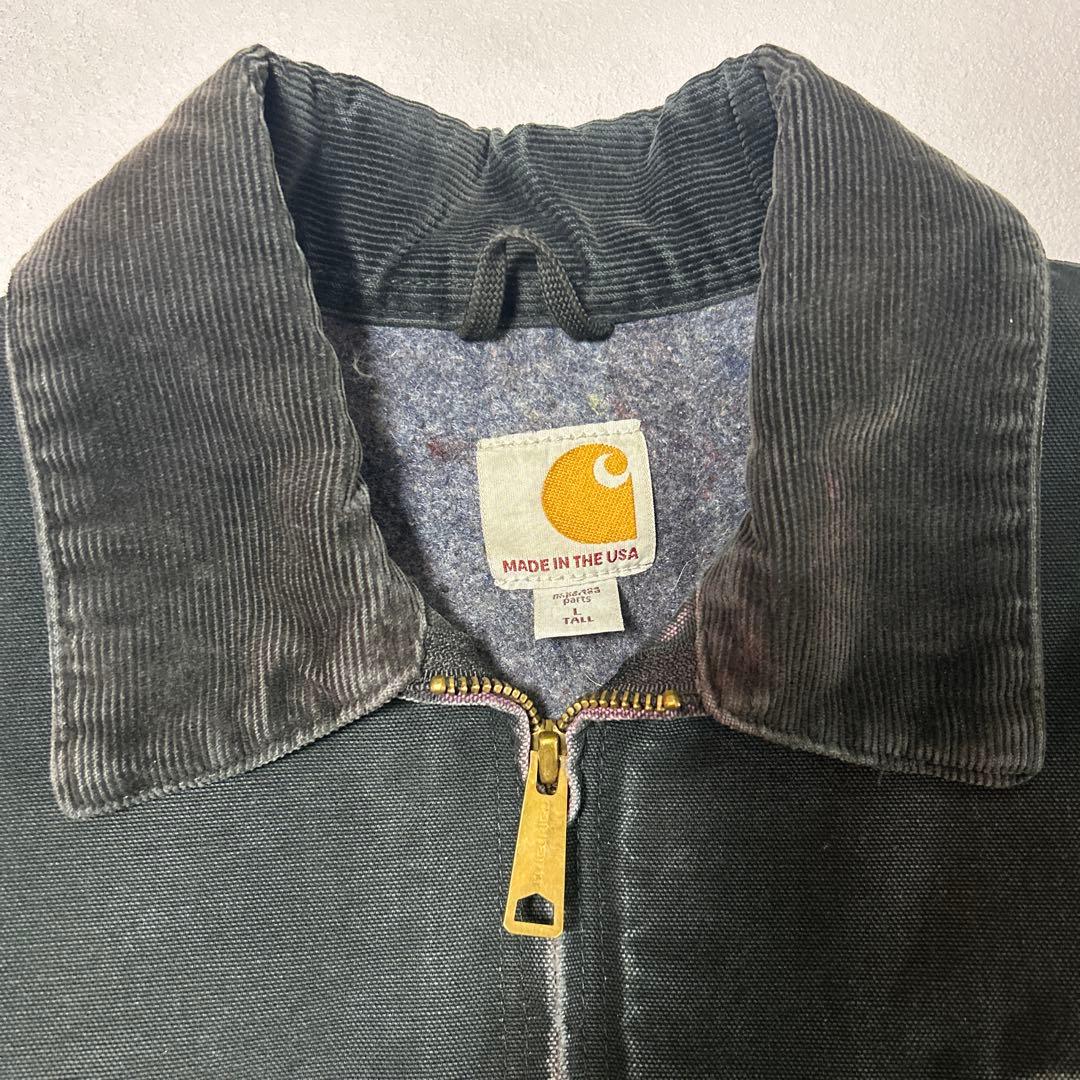 00s Carhartt デトロイトジャケット BLKブラック USA製 ボロ