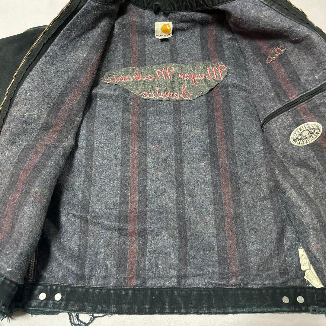 00s Carhartt デトロイトジャケット BLKブラック USA製 ボロ