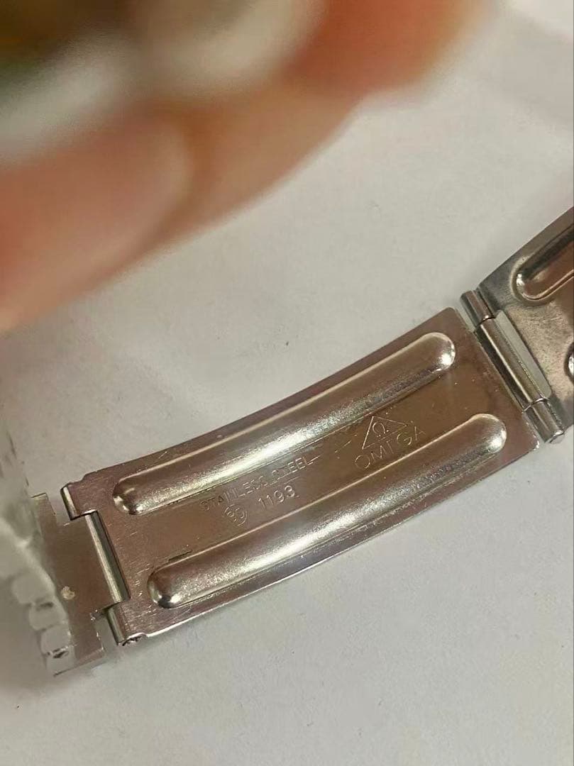 OH済 OMEGAオメガ ジュネーブ シルバー純正ブレス 自動巻き