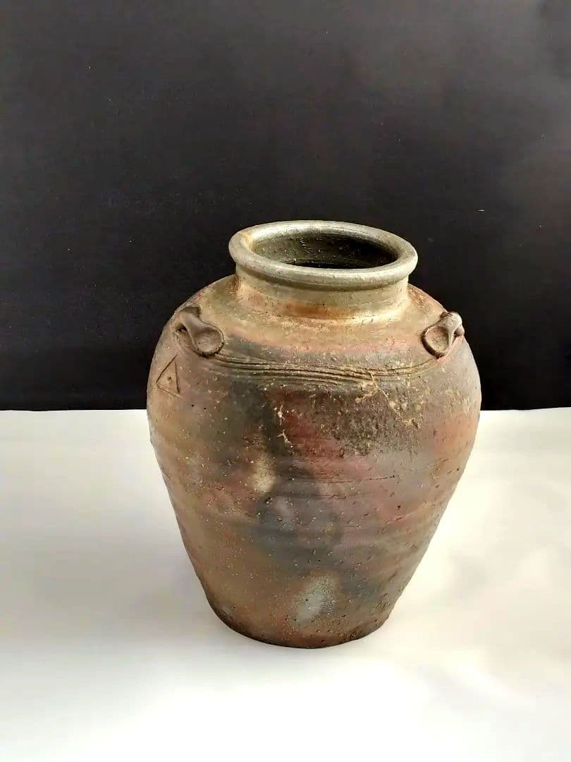 古備前波状紋3耳壷(桃山時代)