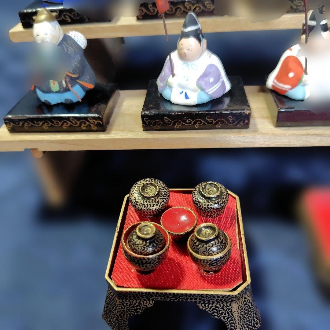 【古い】ミニチュア雛人形セット( 土人形)