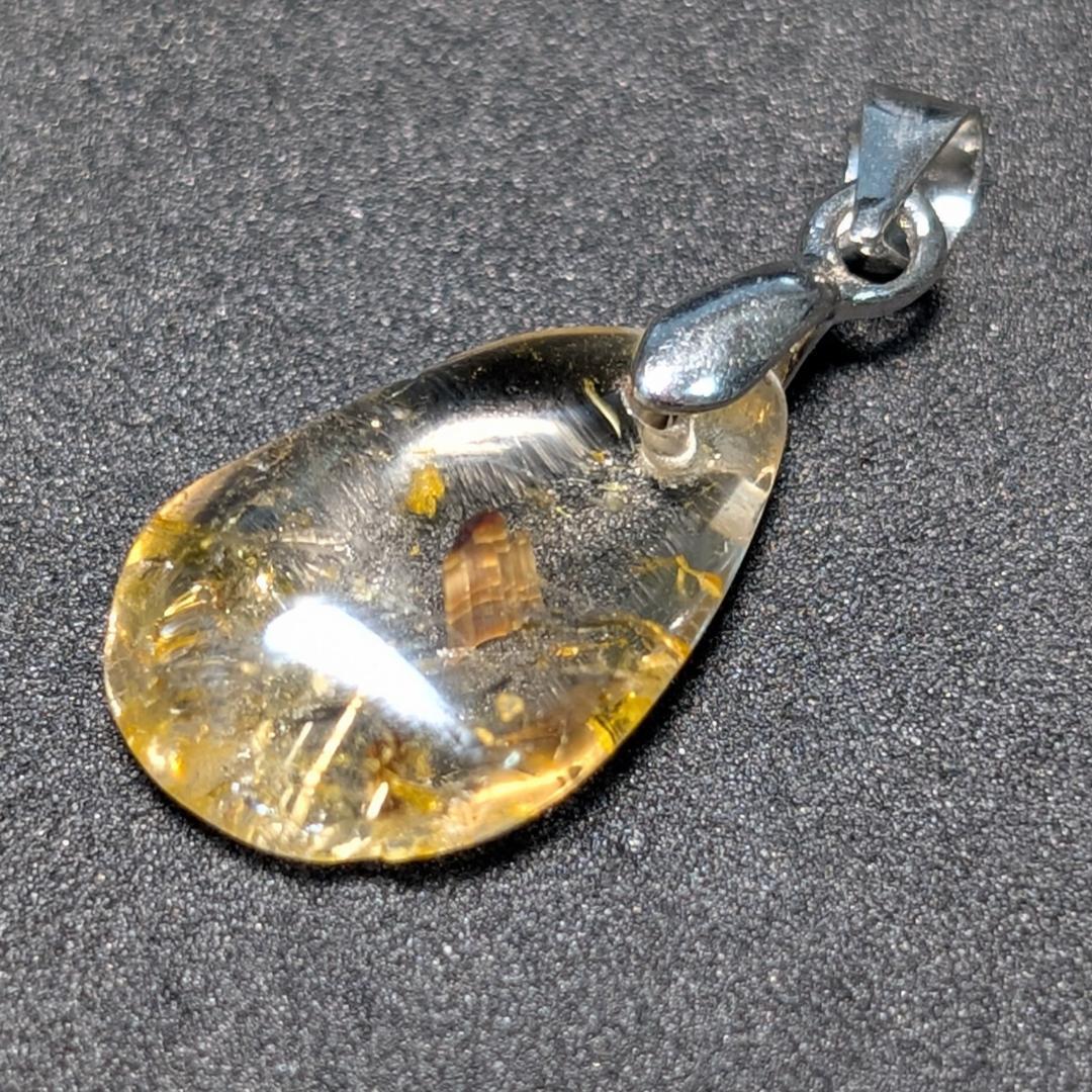 一点物 ペンダント ネックレス タイチンルチル チタンスピネル 極太金針水晶