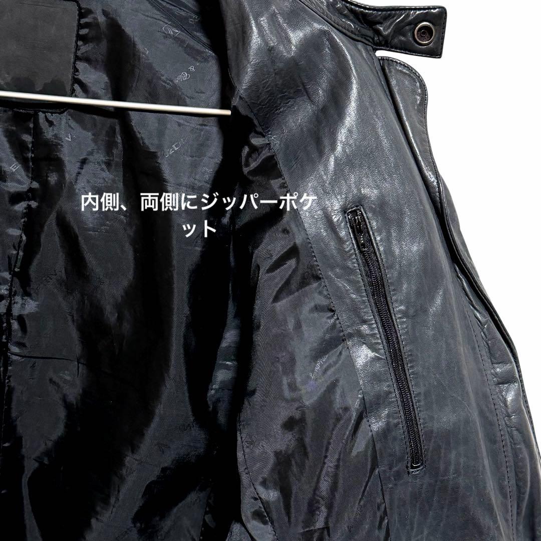 h*e様 日本製ホースハイド馬革シングルライダース 純銀タガーハートジッパーレザ