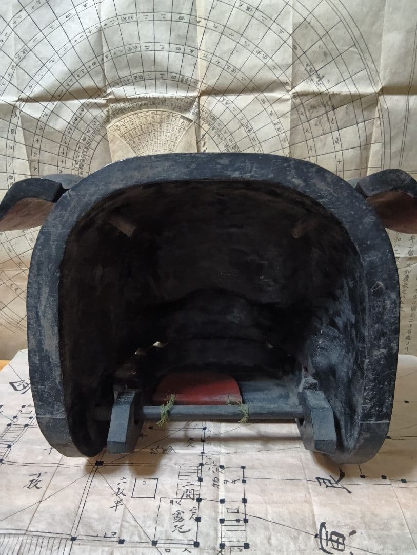 獅子頭 木彫り 獅子舞 置物 伝統芸能 祭り 魔除け 時代物 古美術