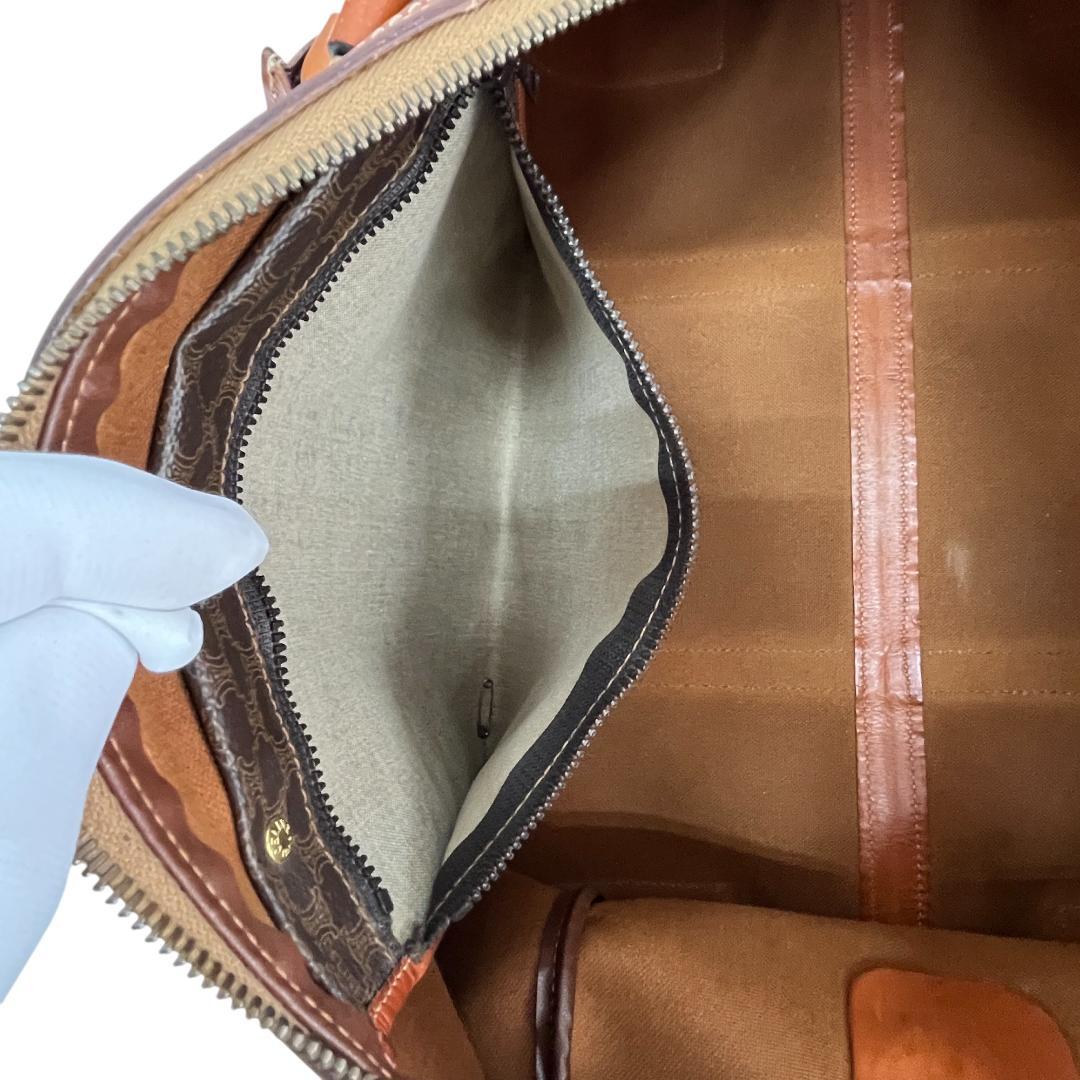 美品 CELINE セリーヌ ボストンバッグ マカダム トリオンフ 旅行バッグ