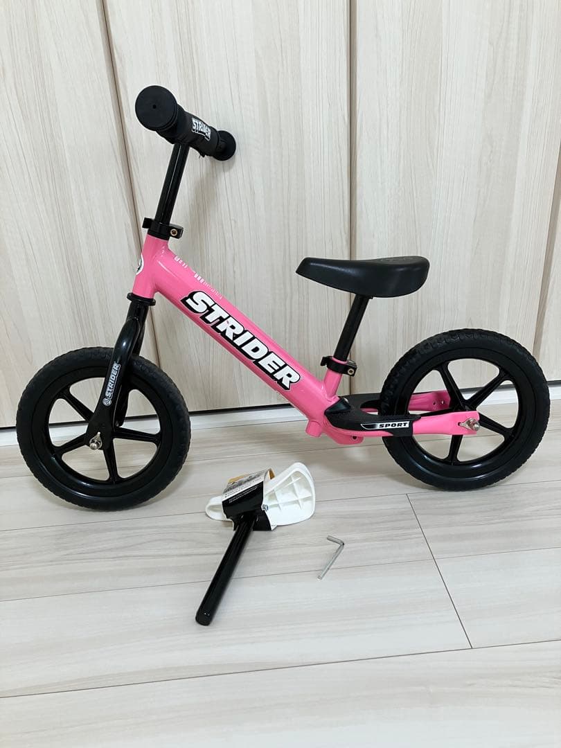 STRIDER ストライダー スポーツバランスバイク ピンク　付属品セット
