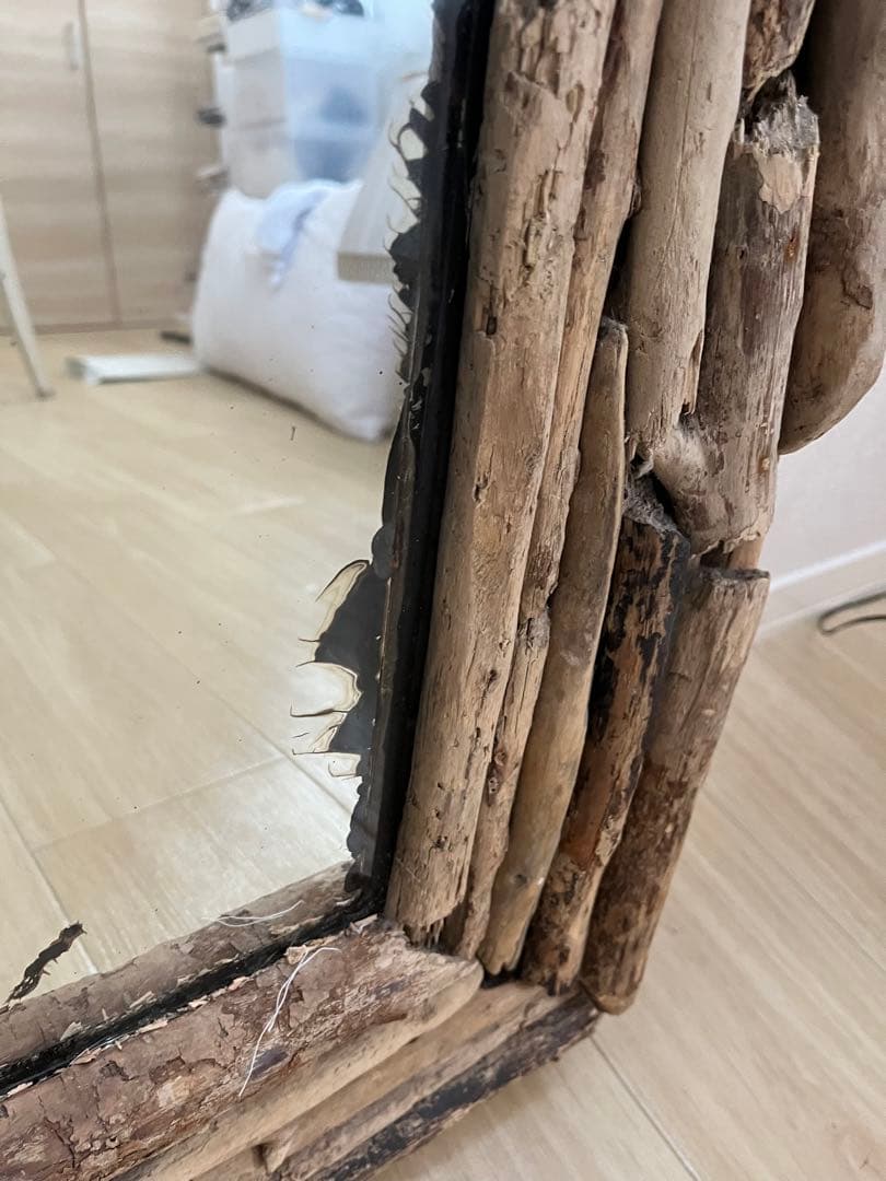 【定価以下）流木、ビンテージミラー、鏡、インダストリアル