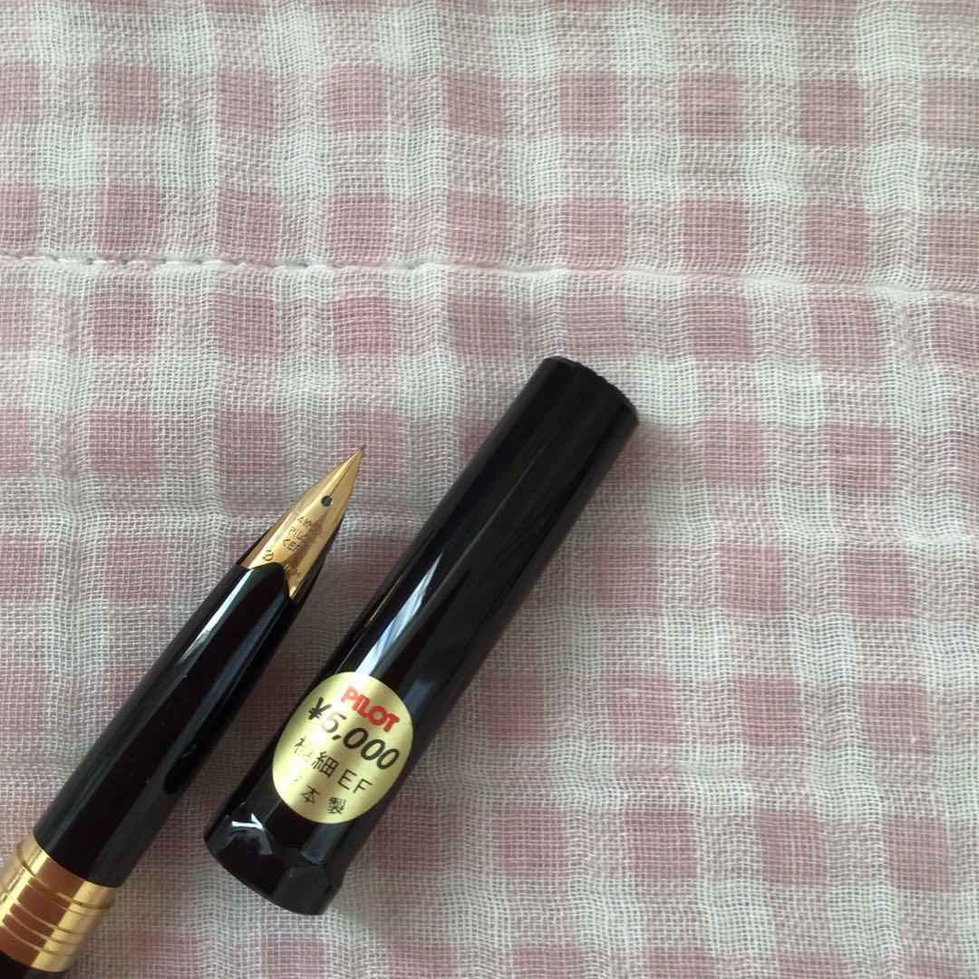 パイロット 14K 14金 万年筆 デスクペン 極細 EF 黒 廃盤