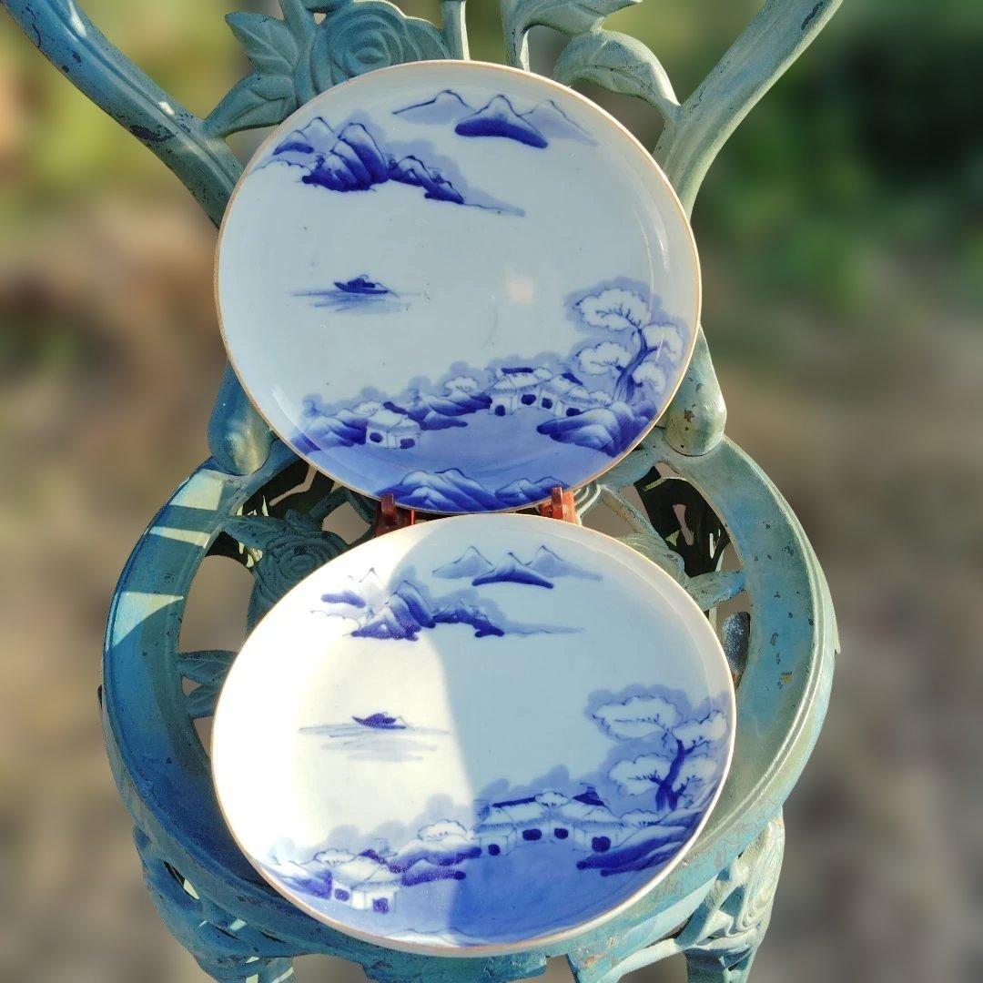 古伊万里染め付け2枚