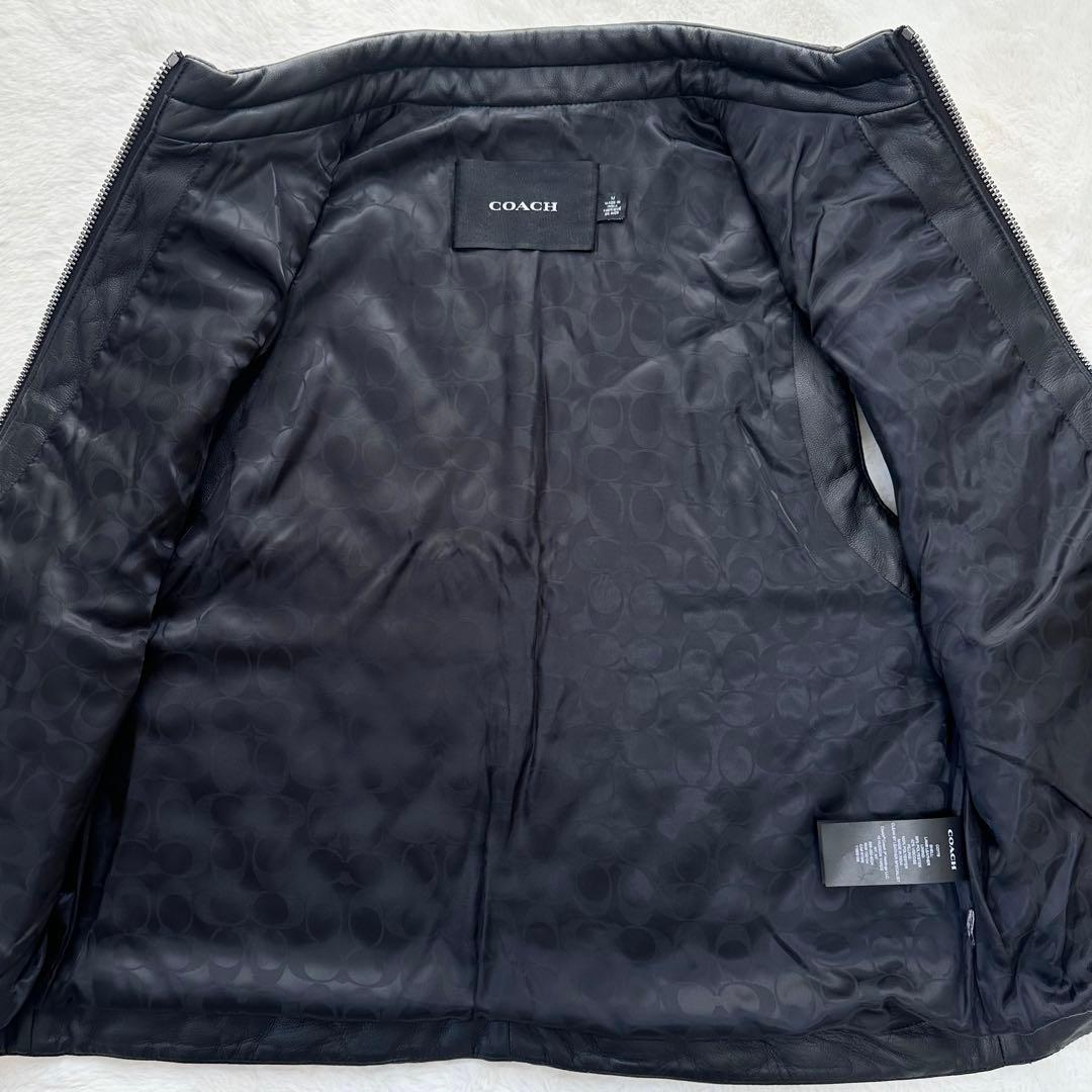 美品✨COACH　コーチ　ラムレザー　本革　キルティング　ベスト　ブラック　M