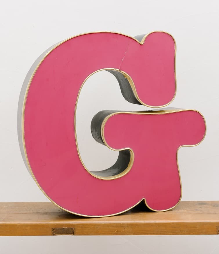 アルファベットサイン G ビンテージ オブジェ インテリア 看板 ネオンサイン