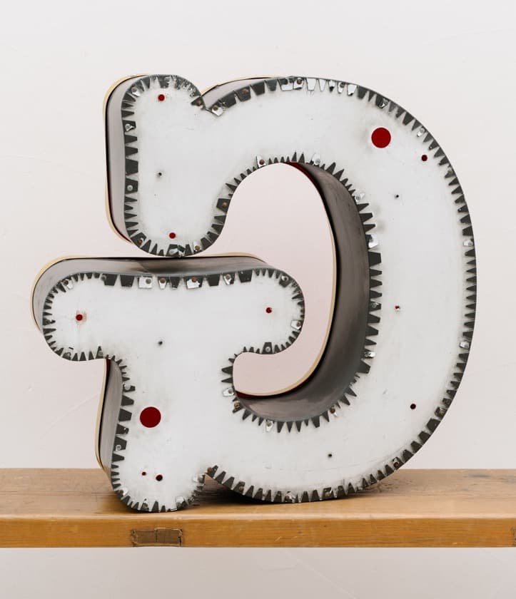 アルファベットサイン G ビンテージ オブジェ インテリア 看板 ネオンサイン