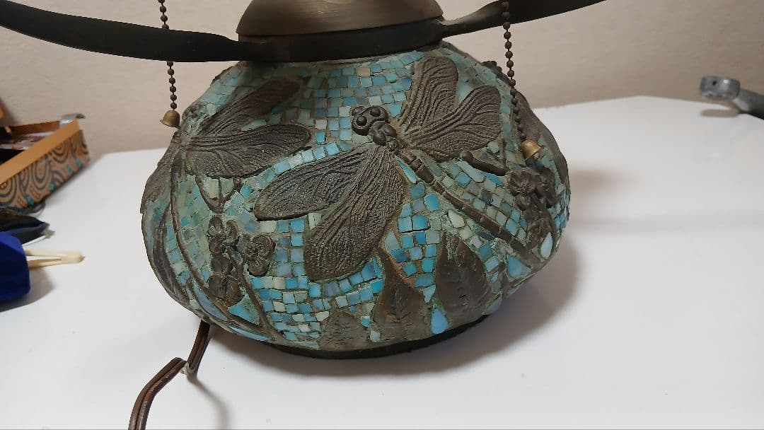 ティファニー　ドラゴンフライ　アンティーク品ステンドグラス　フロアスタンド