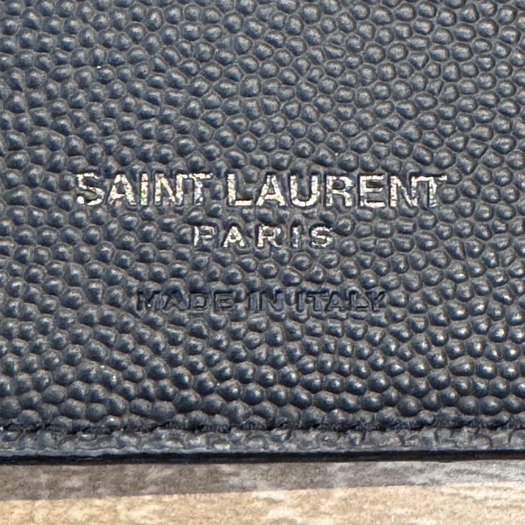 BANKSY【イヴ サン ローラン】 マネークリップ レザー ブラック