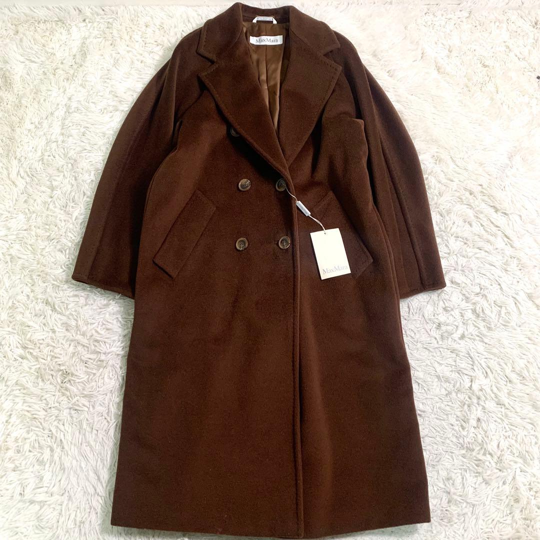 新品タグ付 マックスマーラ クチートアマーノ 白タグ ロングコート カシミヤ L