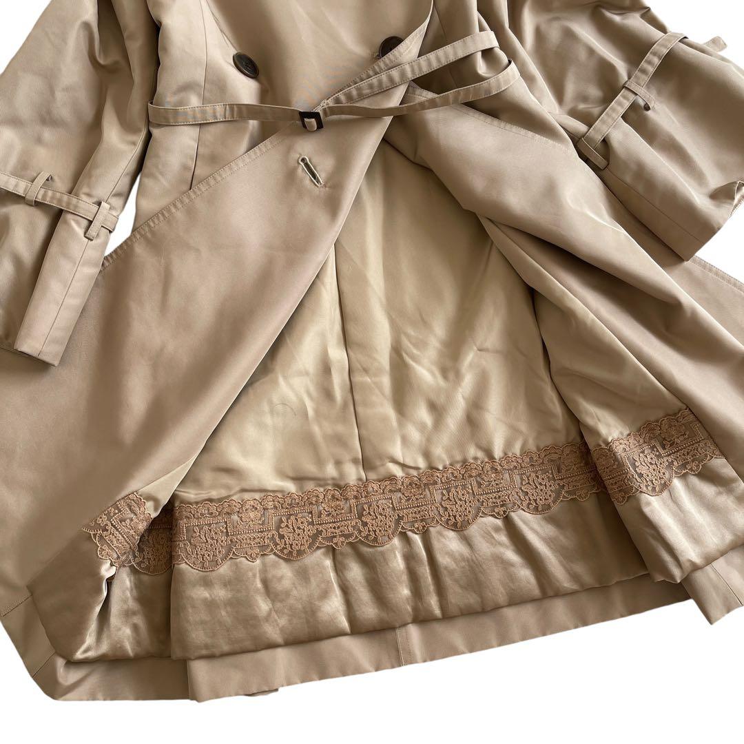 美品　超希少　フォクシー　ヌートリアファー　シルクトレンチコート　ベージュ　38