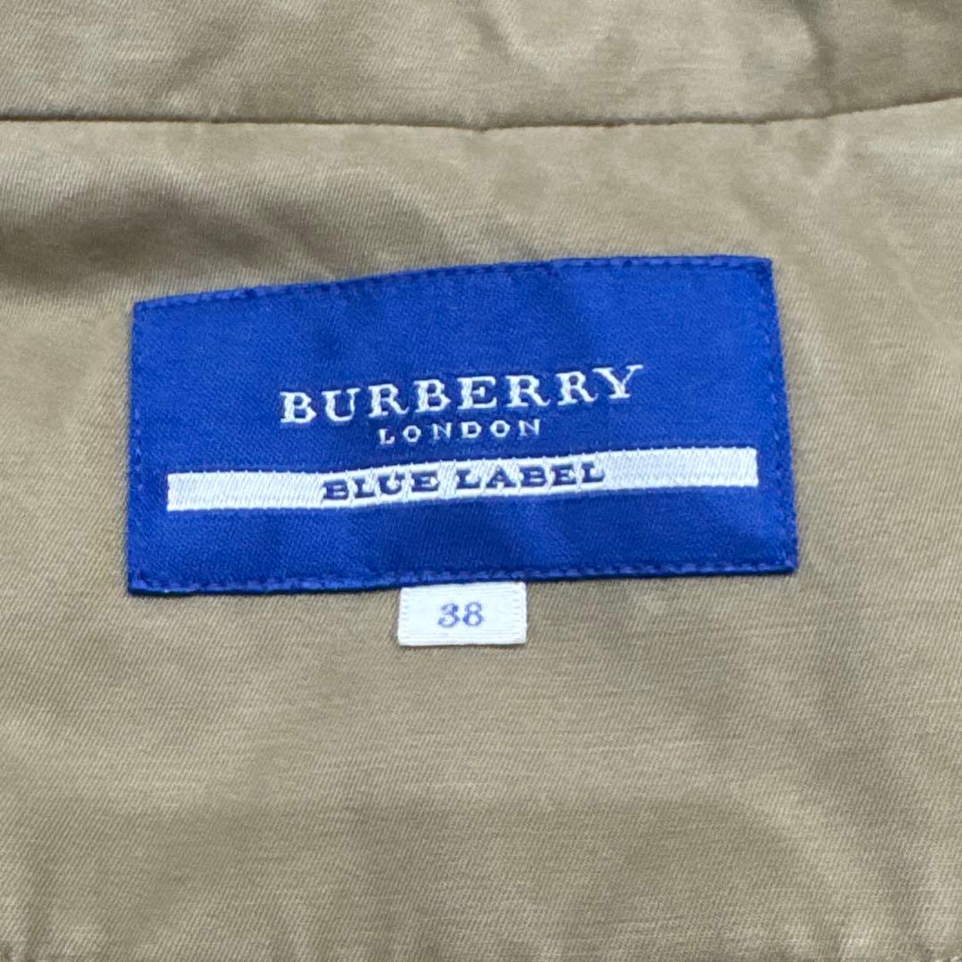 バーバリーブルーレーベル　ミリタリージャケット モッズコート 短丈　N2B 38