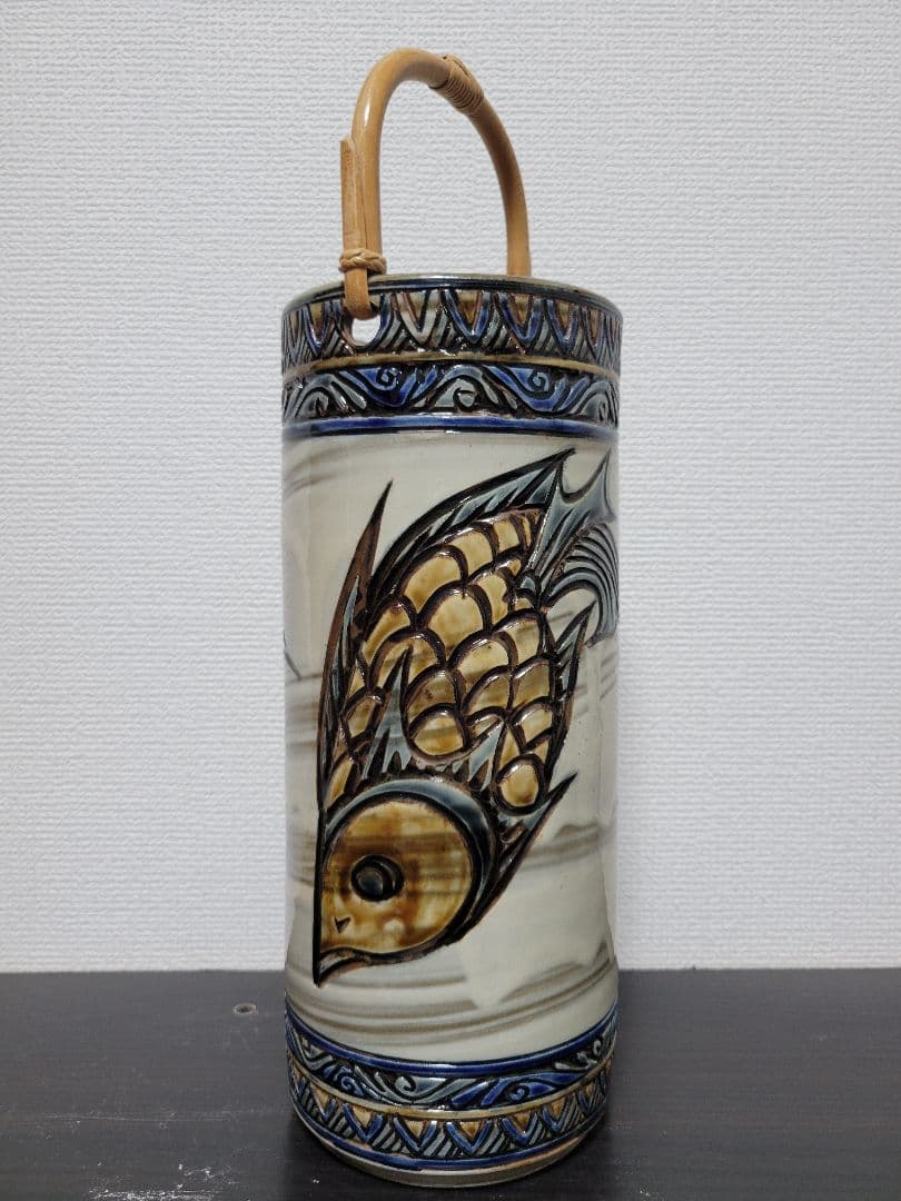 宮城須美子作 沖縄 やむちん　花器　花瓶　フラワーベース　置物　インテリア