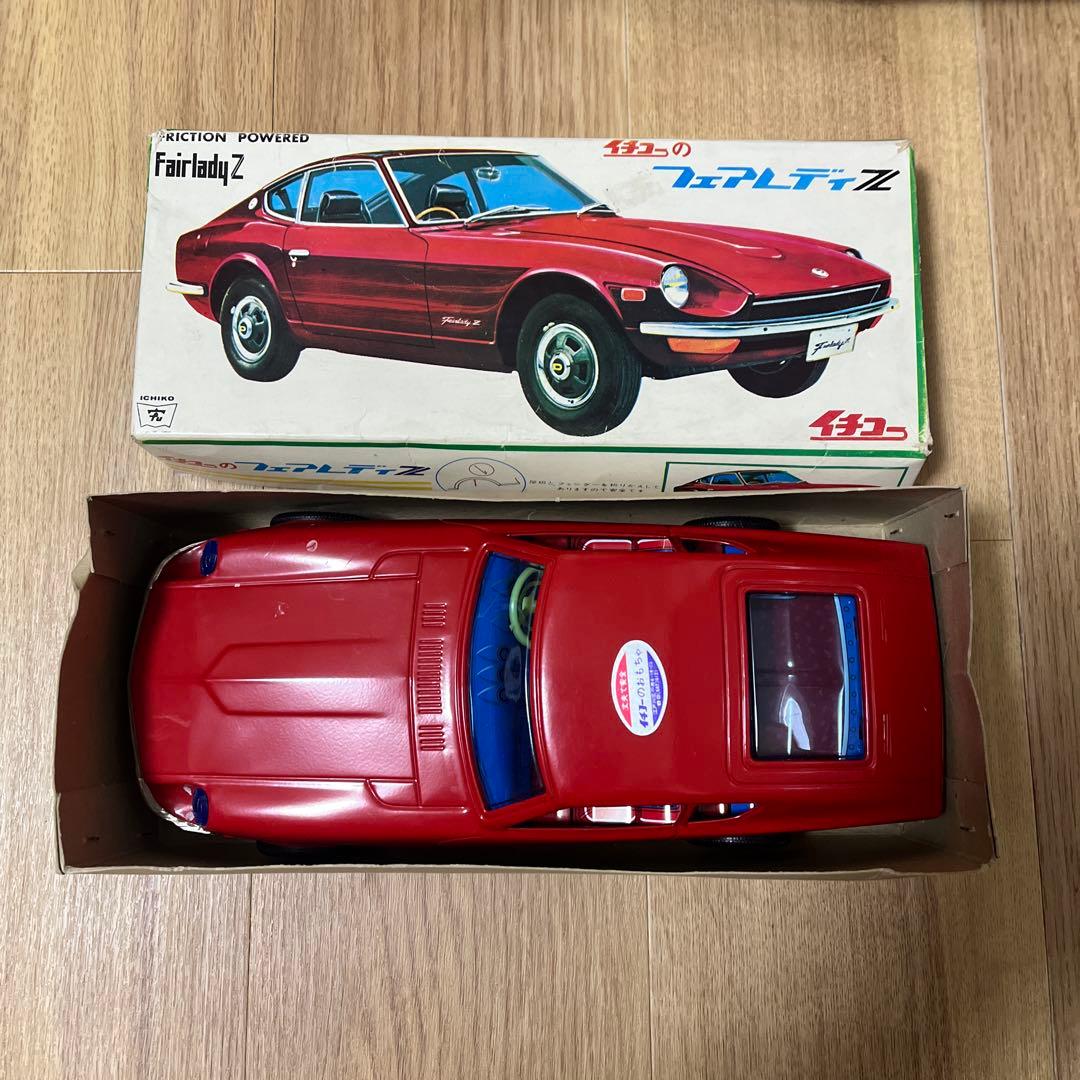 イチコー　ブリキ赤いフェアレディZ フリクションパワー　レトロブリキオモチャ