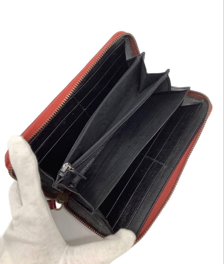 GUCCI レザー長財布 ストライプデザイン