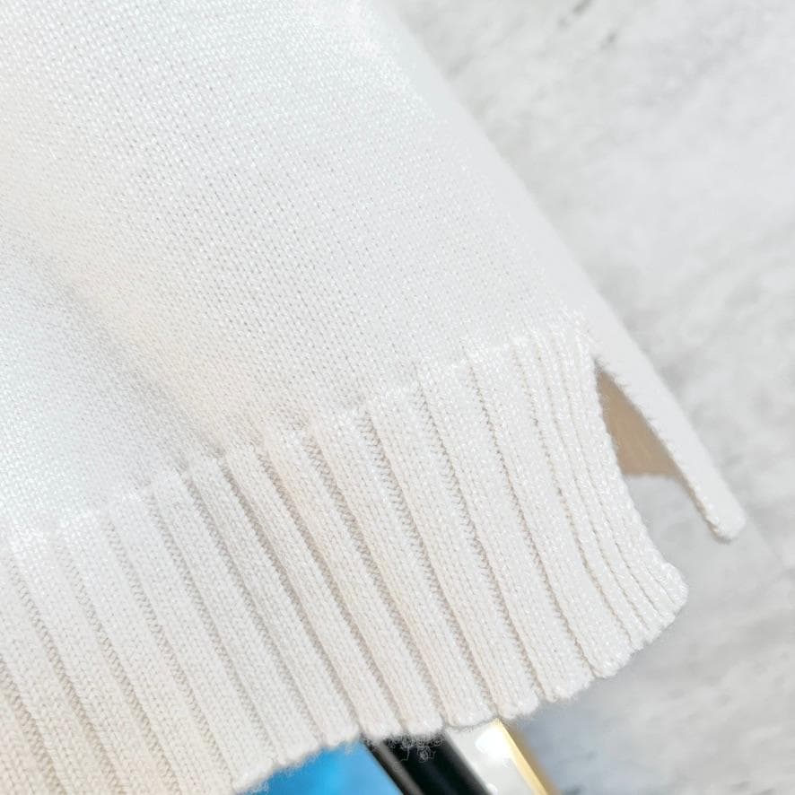 極美品★HERMES★カシミヤ100★Hロゴプレート★ニットワンピース