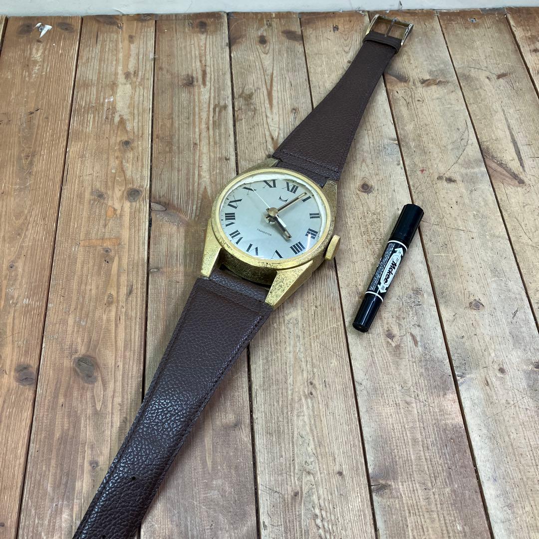 E-3 ジャンク品 昭和レトロ MODERN 大型 腕時計型 壁掛け時計