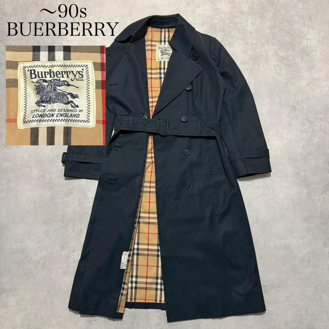 ~90s vintage Burberry's トレンチコート 紺 DM1442