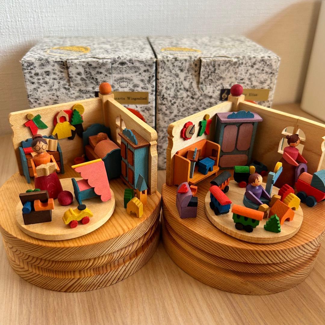 ドイツ　ザイフェン　グラウプナー　オルゴール　2個セット　ボーネルンド