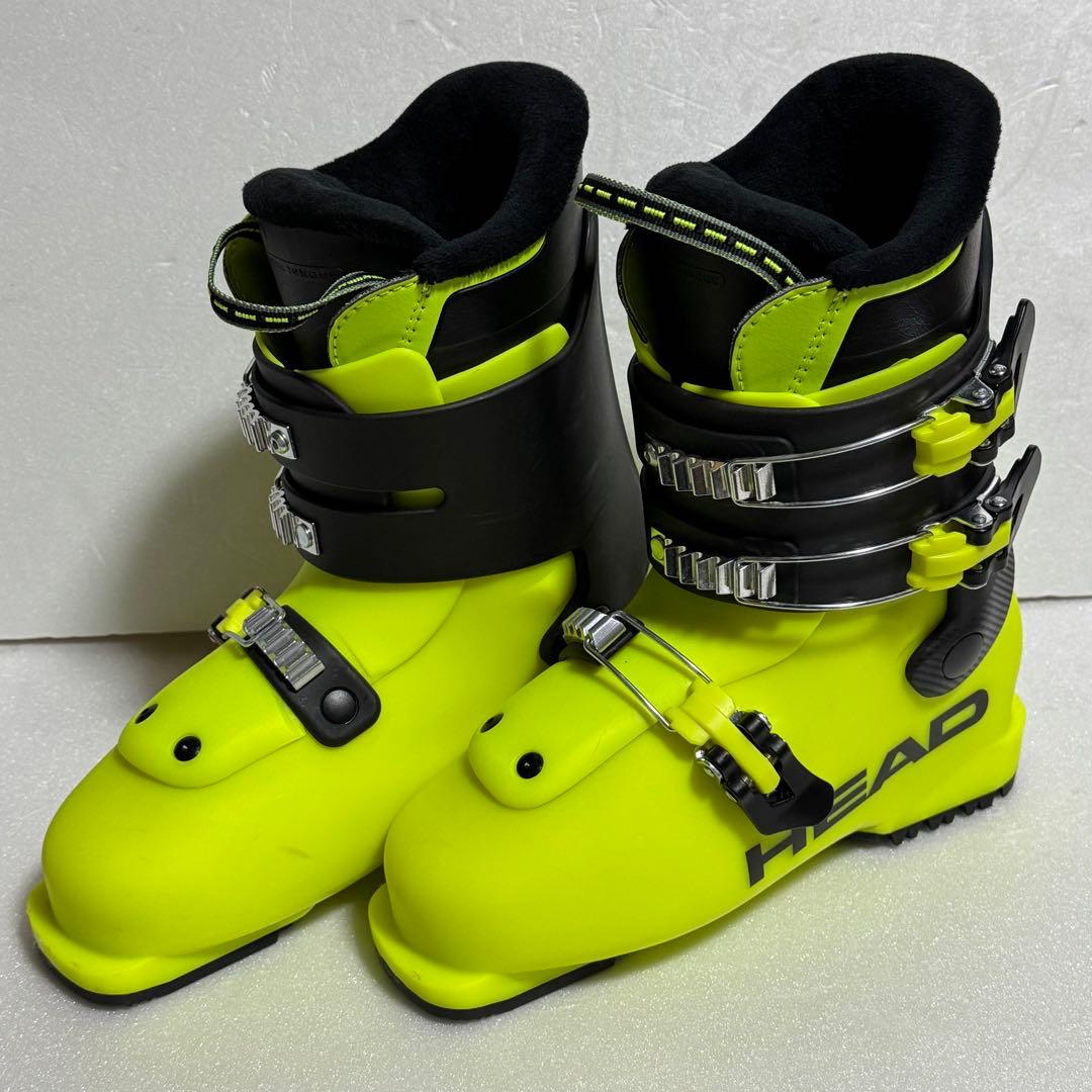 美品24-24.5cm スキーブーツイエロージュニアキッズ子供初心者285mm