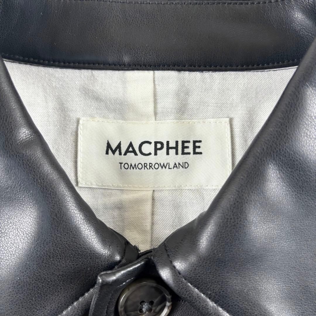 【2025SS】 美品 マカフィー レザーライク カバーオール ブラック 36