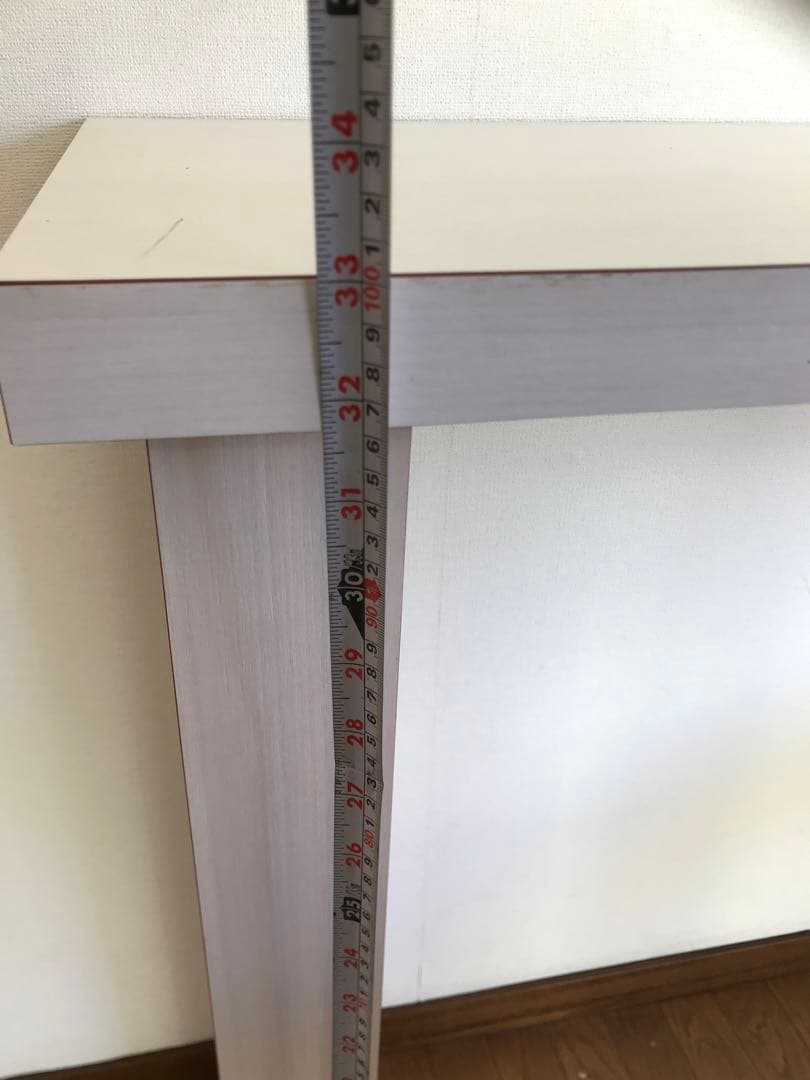 ホワイトカウンターテーブル、イス4脚セット 約2535mm