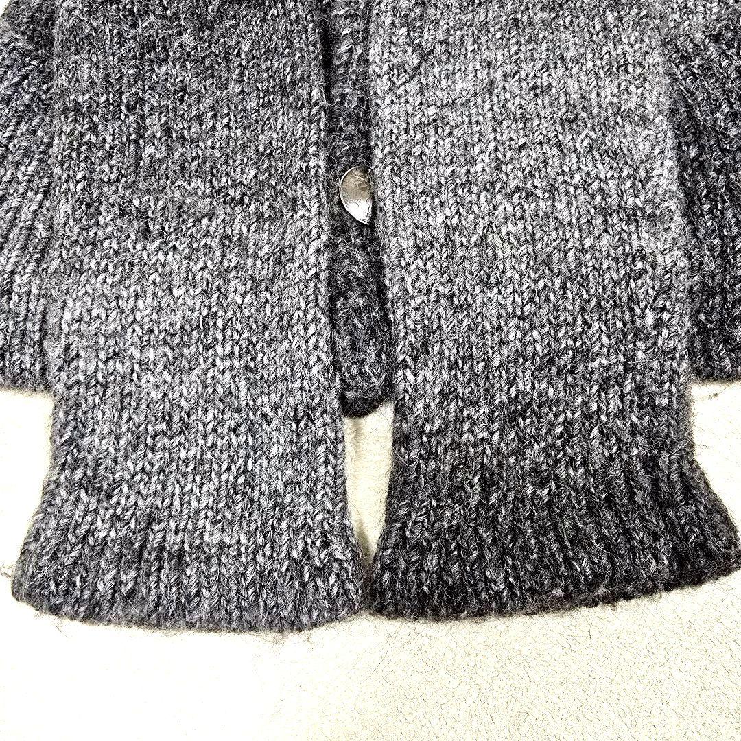 ロンハーマン ショールカラー カーディガン コンチョ アルパカ グレー M