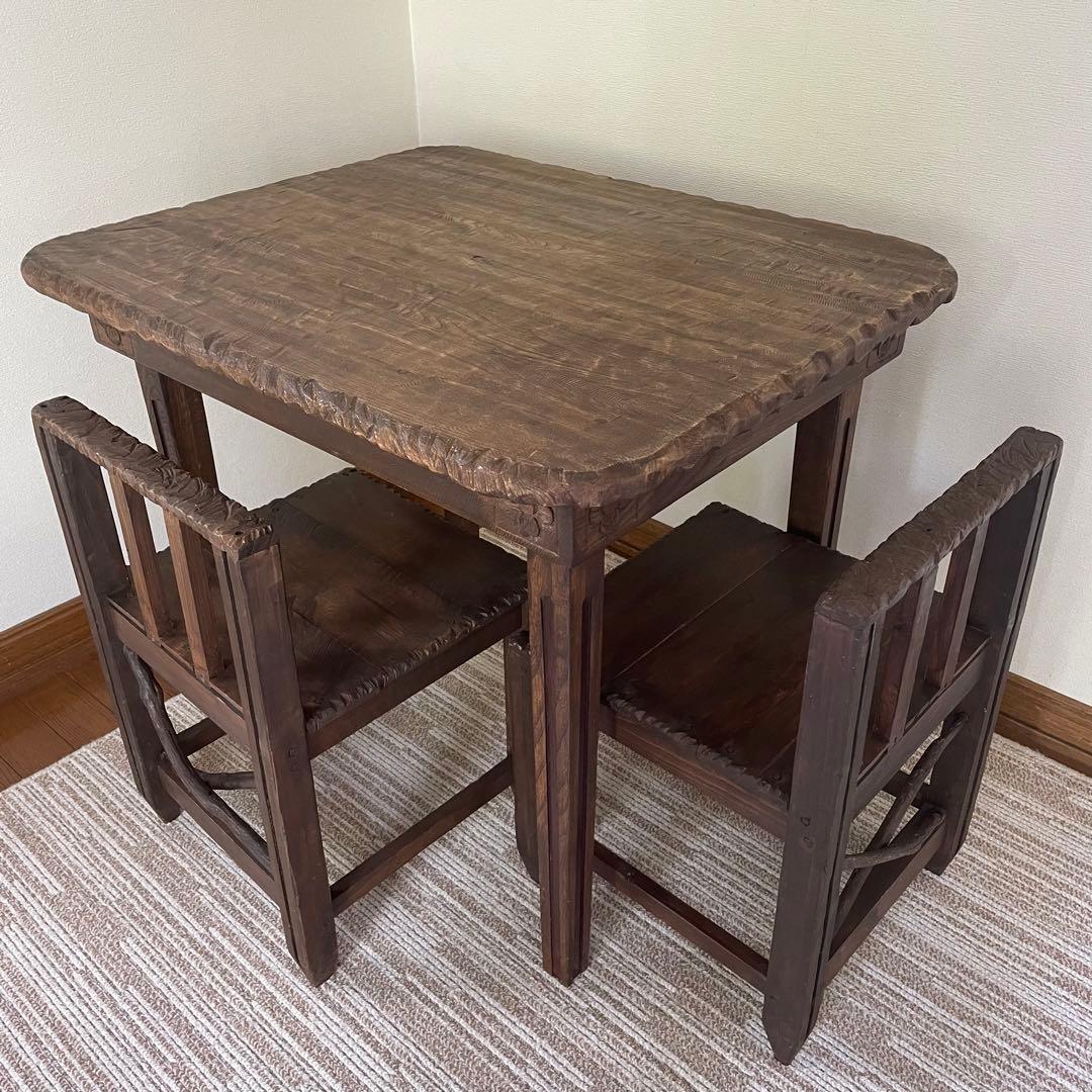 エスニック椅子　アジアン椅子　アジアンチェア　2脚セット2人掛けダイニング