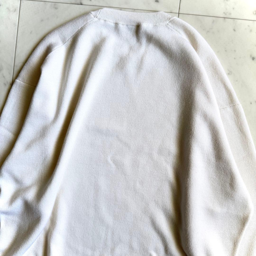 美品 エイトン ATON カシミヤシルク クルーネックセーター オフホワイト 2