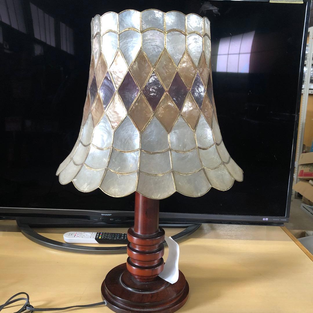 送料無料 昭和レトロ らでん 螺鈿 スタンドライト 卓上 アンティーク