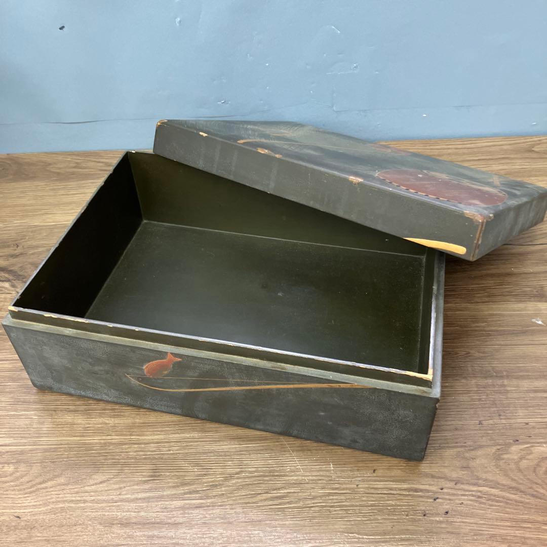 4F 文箱 文庫 漆器 蒔絵 太鼓 ウサギ 風車 玩具 骨董 アンティーク 玩具